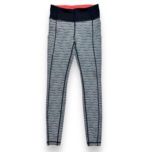 Lululemon Speed Tight II Leggings Womens 6 Textured‎ Wave Black Full Length